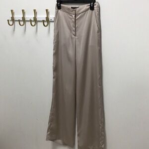 Deluc genesis Elegant Cream Wide-Leg Pants